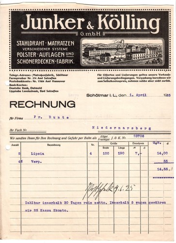 Aj2 alte rechnung - junker, &