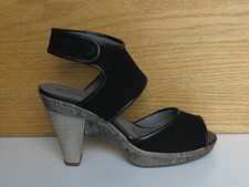 Sandaletten 38 schwarz Leder Marc Shoes Aquila Nubuk