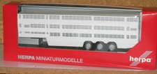 Herpa/Promotex 1:87 - Vieh-Transporter 3achs, weiss
