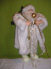 Weihnachtsmann weiß-gold, Santa, Nikolaus, Santa Claus, elegant, edle Deko
