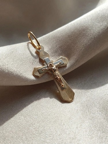 585 rotgold kreuz russisch - 585,