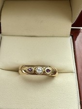 750 Gelbgold Ring mit Stein 18