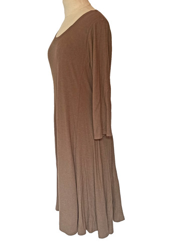Damen kleid midi braun - , 💙