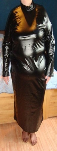 Kleid kunstleder stretchig - kleid,
