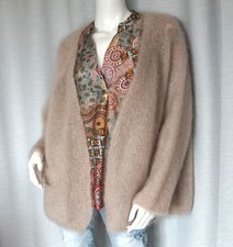 Grobstrick Jacke Cardigan Strickjacke Mohair Nude Beige Sand 36,38,40,42 Neu