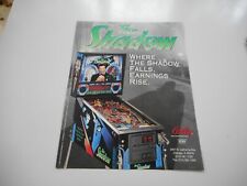 Englischer Flyer für Flipper Pinball The Shadow