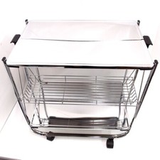 Servierwagen Metall Klapptisch rollbar Beistelltisch Stumme Schwester Betttisch