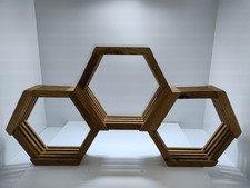 Massivholz Wabenregal Eiche