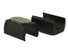 4 x Klemmschalengleiter Filz Ø 23-25mm schwarz Zapfen Filzgleiter Freischwinger