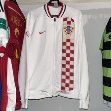 Kroatien 2006/07 Nike Anthem Fußball Trainingsjacke weiß Herren Large
