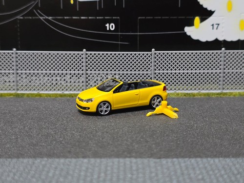 Herpa golf cabrio - vi, gelb