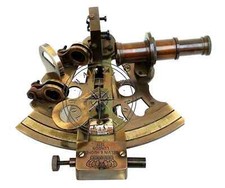 Antik Messing funktionierend Marine Sextant Sammlerstück Vintage Maritim Schi...
