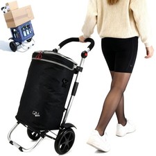 EINKAUFSTROLLEY 40 L Alu Faltrahmen klappbar Shopping Trolley groß Einkaufswagen
