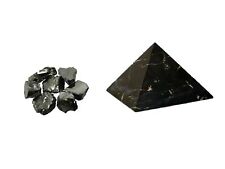Edelschungit Shungit 100g 0,5-1g Steine Schungit Pyramide Unpoliert 10cm Set