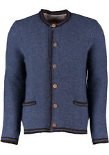 OS Trachten Herren Strickjacke Langarm Trachten-Wolljacke mit Rundhals Fudei