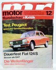 mr motor RUNDSCHAU+Kritik Nr.12/1970 - Fiat 124S