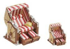 Strandkorb rot-weiss 6,5 x 6,5