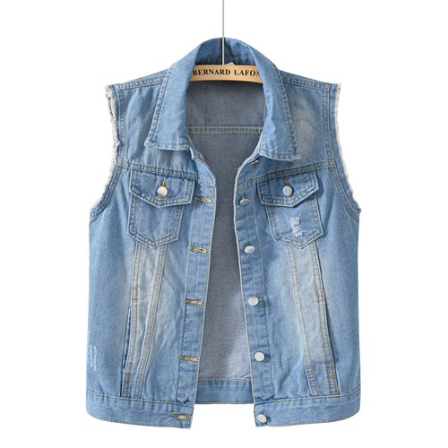 ärmellose denim weste damen - denim-weste,