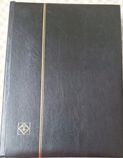 Briefmarkenalbum Einsteckbuch 60 schwarze Seiten schwarzer Einband Leuchtturm