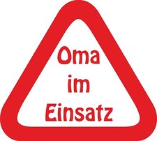 Oma im Einsatz Autoaufkleber