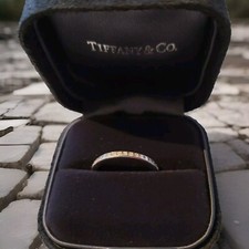Tiffany Setting Platin 950 Diamant Hochzeit Ring, voll, 0,34ct NP ca 5000€, 52/6
