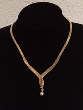 Collier 585 Gold Diamant Perle massiv Brillant Kette 14 Karat Gelbgold Schmuck