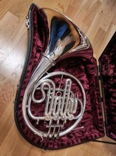 Bb Waldhorn mit stopf A - Ventil versilbert Made in Germany 