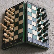 Schach Magnetschachspiel Magnet Schachspiel Chess Magnetic magnetisch Holz grün