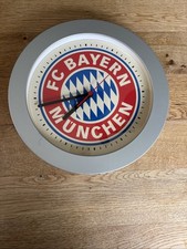Wanduhr Uhr Silber FC Bayern München Fußball Fanartikel Gebraucht