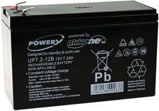 Powery Blei-Gel-Akku für USV APC Power Saving Back-UPS Pro BR550GI 12V 7,2Ah/86W