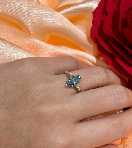 18k weißgold marquise - 18k,