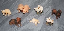 Tierfiguren Hoftiere 7tlg Krippenzubehör Dekoration 1,5 cm bis 3 cm hoch Tiere
