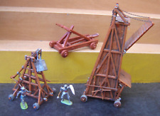 Elastolin 4cm Belagerungsturm ,Steinschleuder ,2 Figuren  "Gebraucht"(111W)
