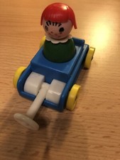 Fisher Price Little People Wagen mit einziehbarem Griff 60er Jahre Go-Kart
