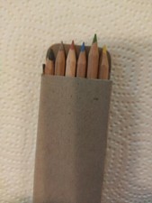 6 Buntstifte mit Werbung Deutsche Bank