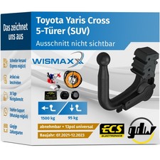 ANHÄNGERKUPPLUNG für Toyota Yaris Cross 21-23 v. abnehmbar GDW +13pol E-Satz ABE