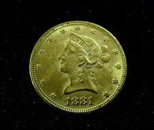 Goldmünze USA 10 $ 1881