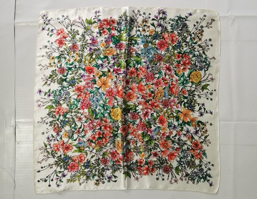 Vintage seidentuch silk scarf - silk,