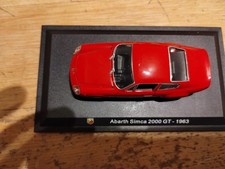 DIE CAST "ABARTH SIMCA GT - 1963" + HARTER KUNSTSTOFF-BOX 2 MASSSTAB 1/43