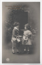 AK  Wünsche zum Geburtstag /Kinder-Blumen-Korb 1913 gel.