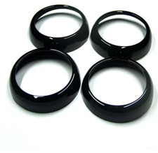 4x Akzentring Schwarz glanz