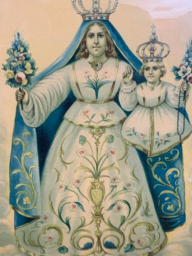 Druck auf papier madonna - auf, mit