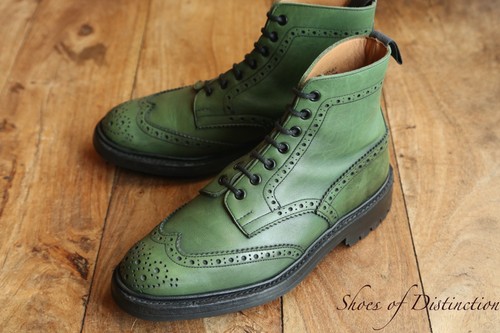 Trickers grün leder derby - grün,