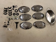 AMC Konvolut an Ersatzteilen, beschädigter Bräter, 6 Deckel und defekten Teilen