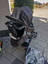 Doppelkinderwagen Geschwisterwagen phil&teds grau schwarz Stofftasche Baby Kind