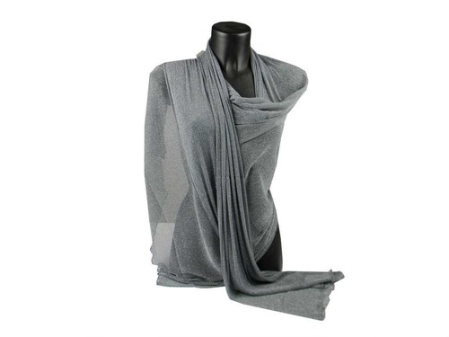 Schal aus jersey grau lurex - jersey,