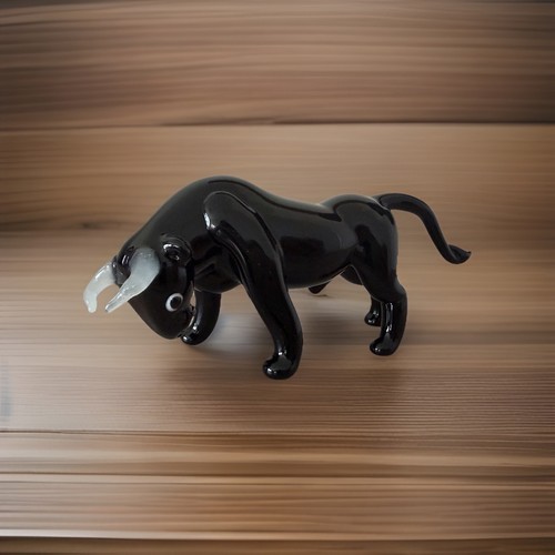 Glasfigur stier miniatur - glasfigur,