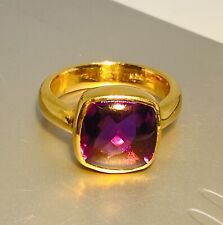 750 Gold Ring mit Amethyst  Bufftop-Schliff