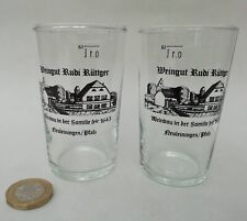 Weinprobengläser x 2 Deutsches Weingut Rudi Ruttger Neuleiningen 100ml