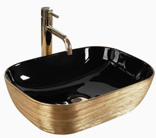 Rea belinda black brush gold